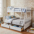 Merax Wood Bunk Bed with Drawers, Convertible Wood Bunk Bed with Ladders and by Merax