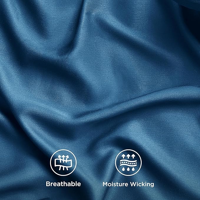 Bedsure California King Sheet Sets, Cooling Sheets, Rayon Derived from Bamboo - Image 5