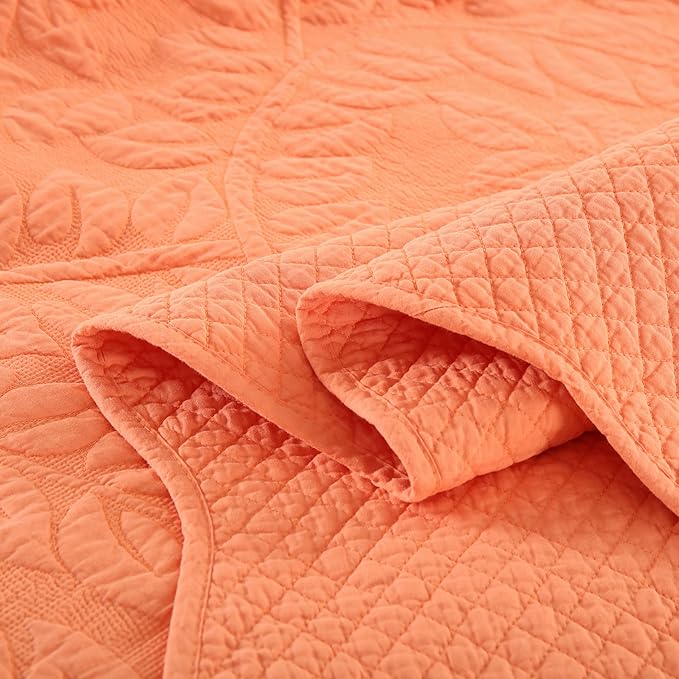 MarCielo 3-Piece 100% Cotton Oversized Bedspread Lightweight Quilt Coverlet - Image 6