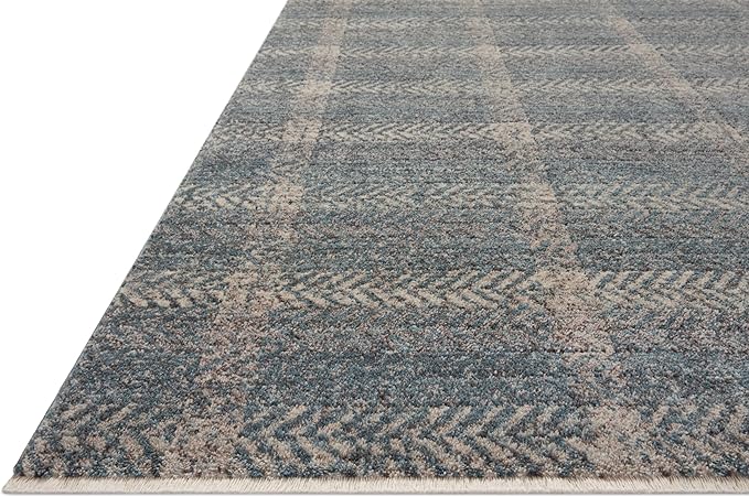 Loloi Angela Rose Ember Collection EMB-03 Blue/Beige 2'-7" x 7'-6" Runner Rug - Image 3