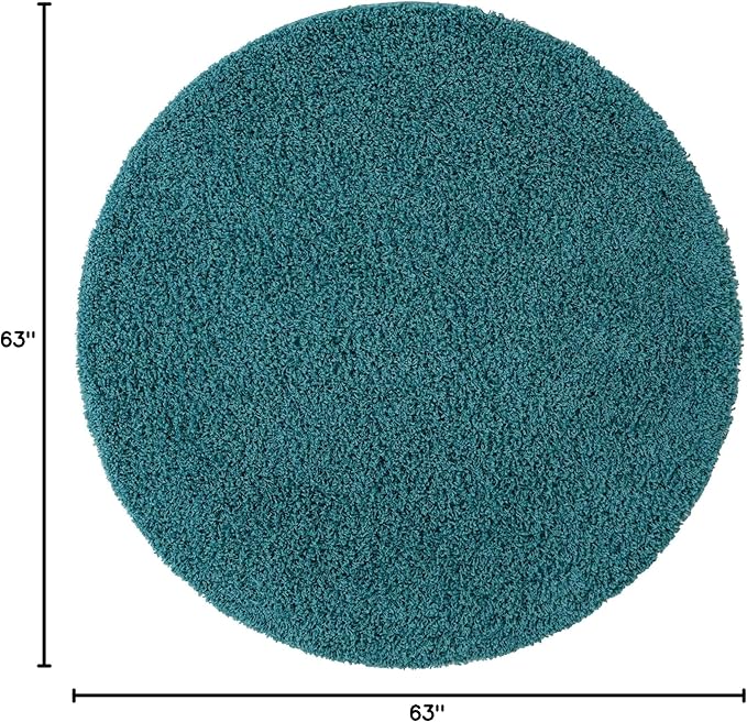 Unique Loom Solid Shag Collection Area Rug - Image 2