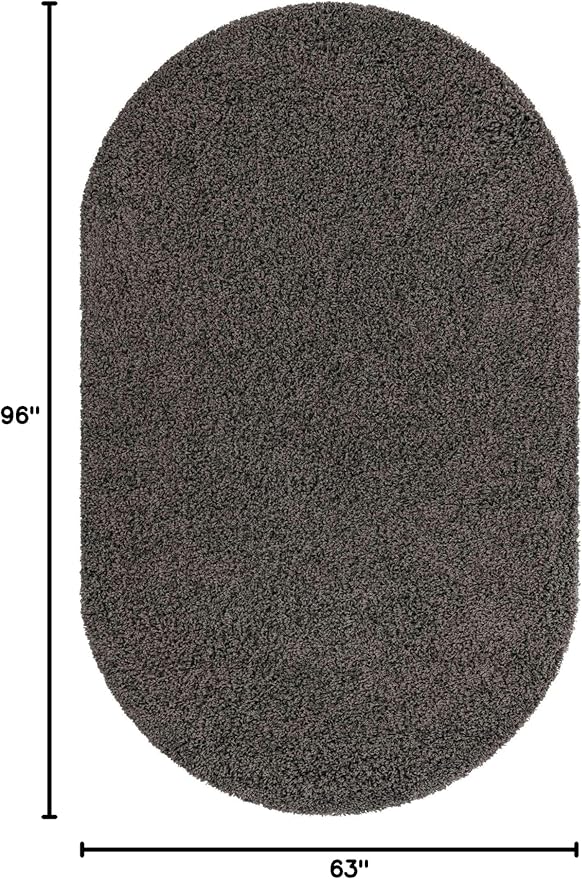 Unique Loom Solid Shag Collection Area Rug - Image 2