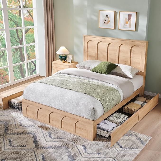 ACCOHOHO Queen Size Bed Frame Modern - Image 3