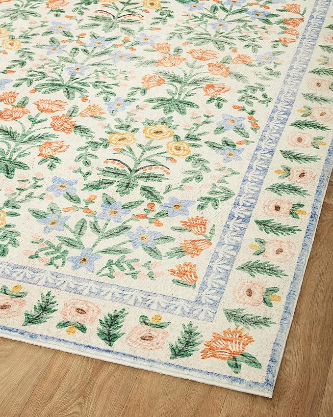 Loloi Rifle Paper Co. Eden Collection EDE-02 Mughal Garden Cream 5'-0" x 7'-6" - Image 7