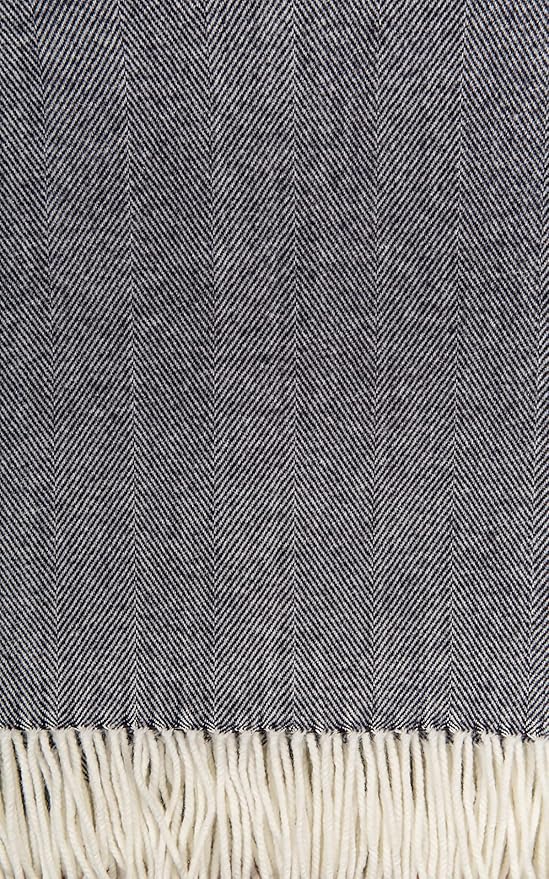 Alashan Cashmere Cotton Acrylic Adirondack Herringbone Woven Throw by Alashan
