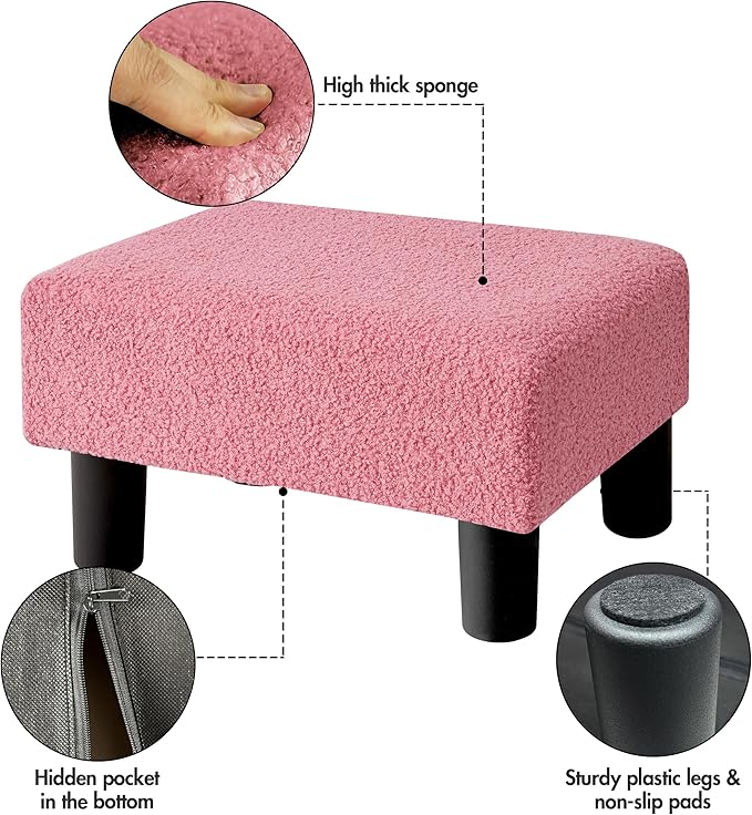 BRIAN & DANY Small Foot Stool Ottoman, Footstool - Image 6