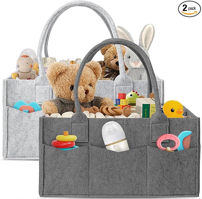 HIPHOP PANDA 2-Pack Diaper Caddy Organizer by HIPHOPPANDA