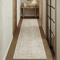 Light Brown Runner Rug 3x8 Hallway Machine Washable Kitchen Vintage Distressed by PureCozy