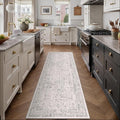 Gray Runner Rug 2x8 Hallway Machine Washable Kitchen Vintage Distressed Non by PureCozy