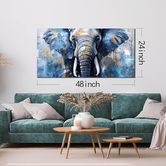 ENTANUB Elephant Wall Art for Bedroom, Animal Canvas Wall Art for Living Room - Image 7