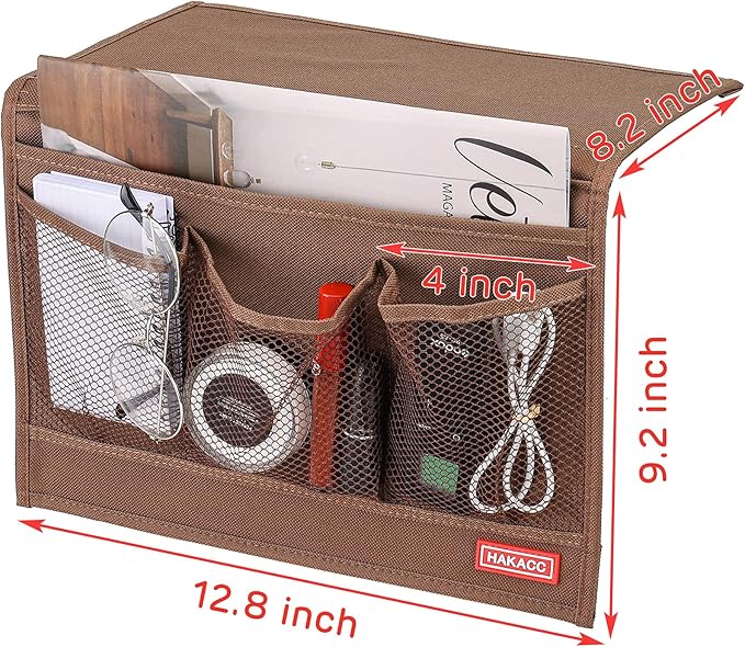 HAKACC Bedside Storage Organizer, Remote Control Holder, Bed Pockets Bedside - Image 2