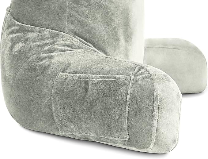 Husband Pillow Desert Sage, Original Reading Pillow in Bed Rest Chair, Shredded - Image 7