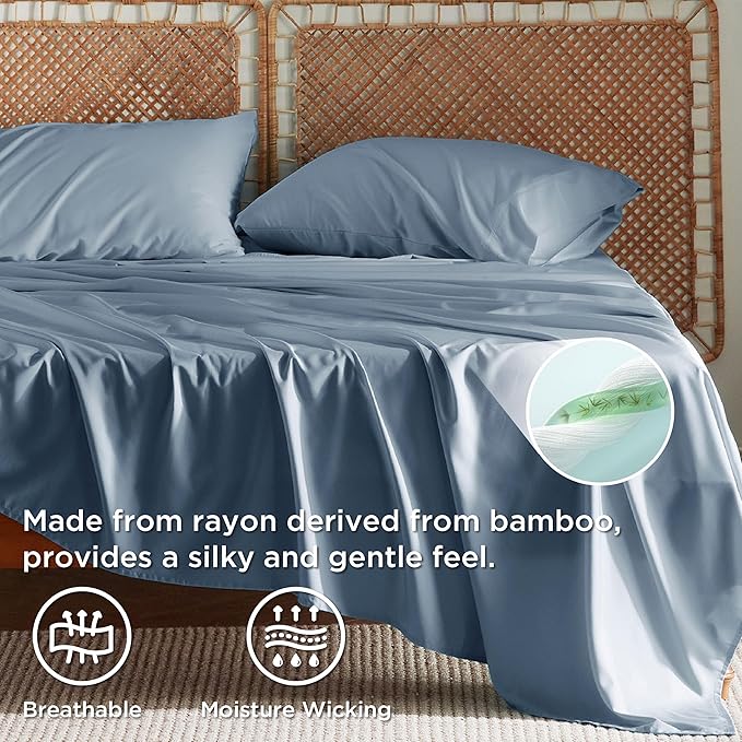 Bedsure Queen Sheet Set, Cooling Sheets - Image 3