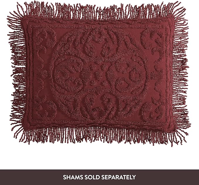 Beatrice Home Fashions Medallion Chenille Bedspread - Image 4