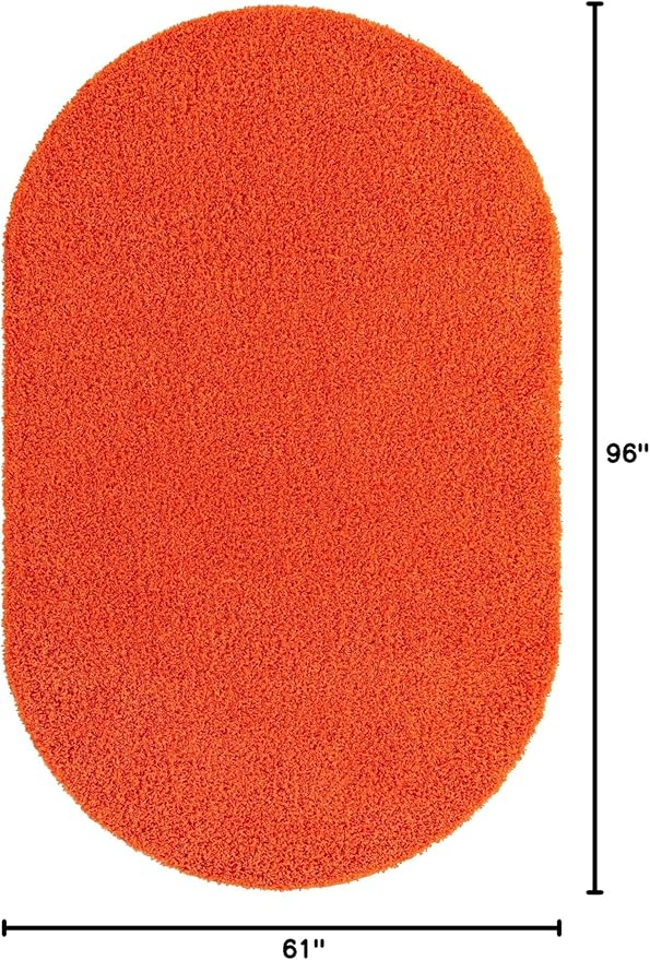 Unique Loom Solid Shag Collection Area Rug - Image 2