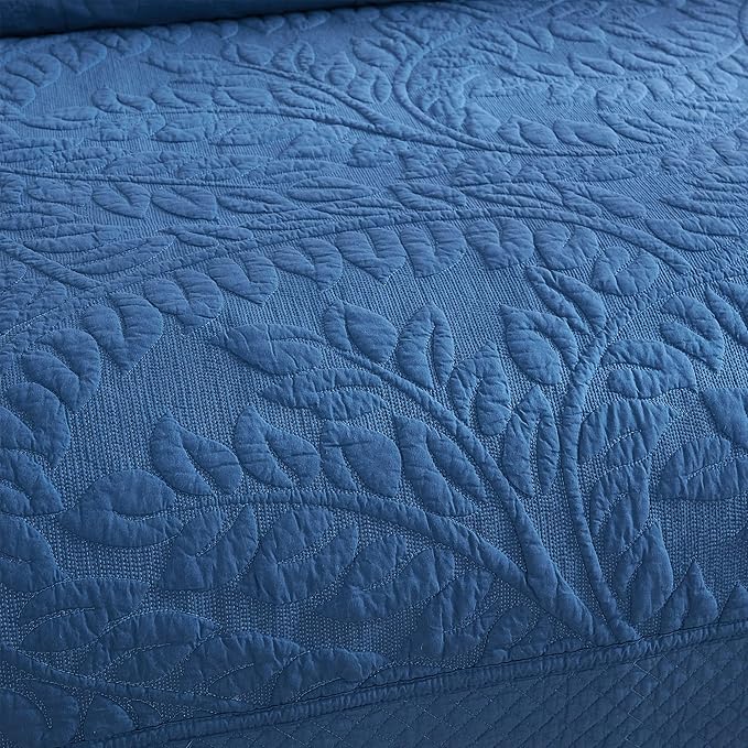 MarCielo 3-Piece 100% Cotton Oversized Bedspread Lightweight Quilt Coverlet - Image 9