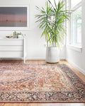 Loloi Layla Collection LAY-08 Red/Navy 5'-0" x 7'-6" .13" Thick Area Rug by Loloi