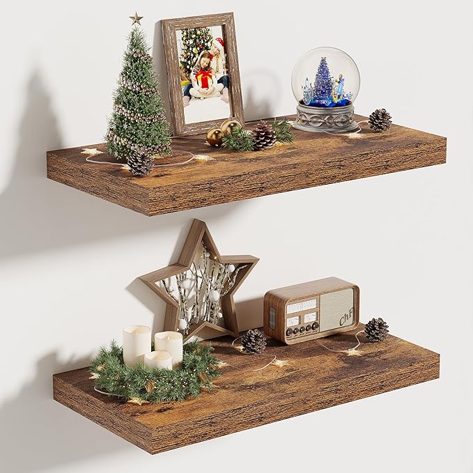 Vivelove 10 Inch Deep Floating Shelves 16 inch Long, 16 x 10 Wide Wall Shelves by VIVELOVE