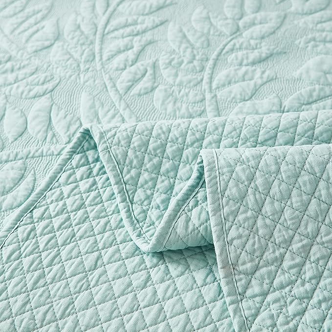 MarCielo 3-Piece 100% Cotton Oversized Bedspread Lightweight Quilt Coverlet - Image 6