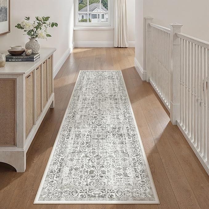 Black Runner Rug 2'6"x14' Washable Carpet - Image 5