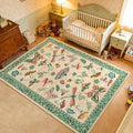 Mushroom 3x5 Area Rug Washable Non-Slip Small Indoor Rugs by ROYHOME