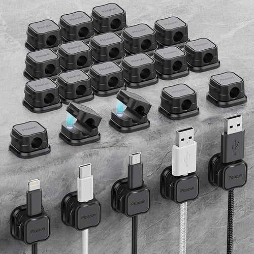 24 Pack Magnetic Cable Clip Organizer Cord Holder, Picozon Adhesive Cable by Picozon
