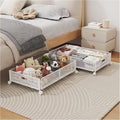 Under Bed Storage with Wheels, Foldable Pattern Carved Metal Under The Bed by YEEBONIX-UnderBedStorage