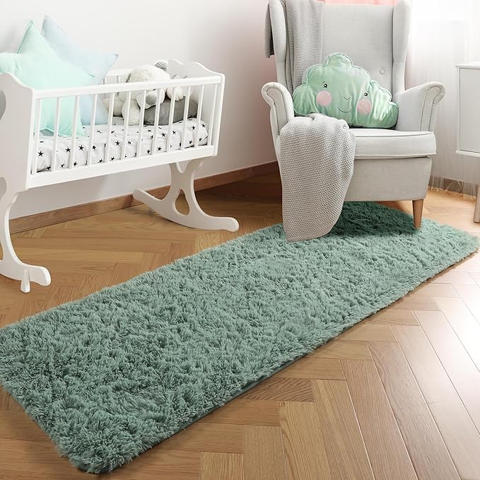 PAGISOFE Machine Washable Sage Green Runner Rugs - Image 8