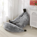 Banana Bean Bag Chair with Ottoman, Floor Sofa Bed with Footrest, Comfy by IEVENW