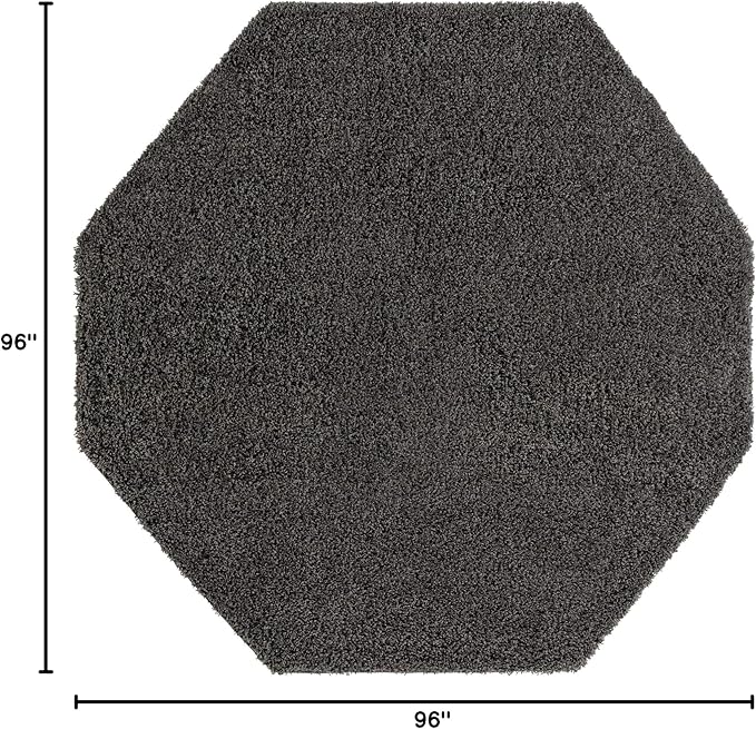 Unique Loom Solid Shag Collection Area Rug - Image 2