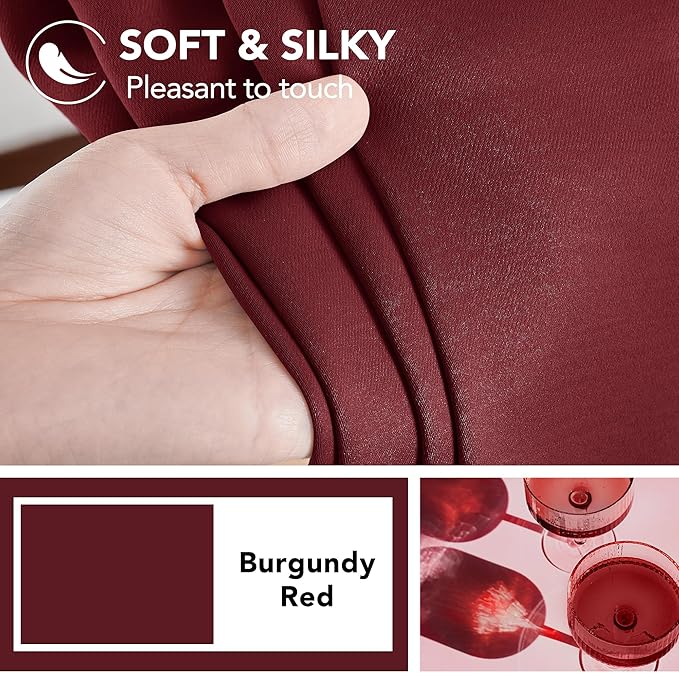 Deconovo Rod Pocket and Back Tab Curtains Thermal Insulated Window Draperies - Image 7