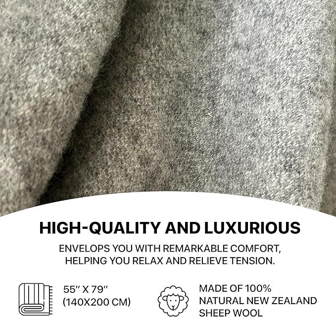 New Zealand Virgin Wool Throw Blanket, Indoor & Outdoor, Soft Blanket - Image 6