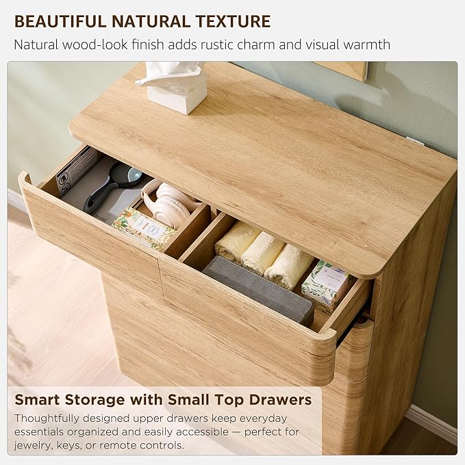 ACCOHOHO 6 Drawer Dresser for Bedroom, 42 Inch Tall Modern Chest of Drawers - Image 4