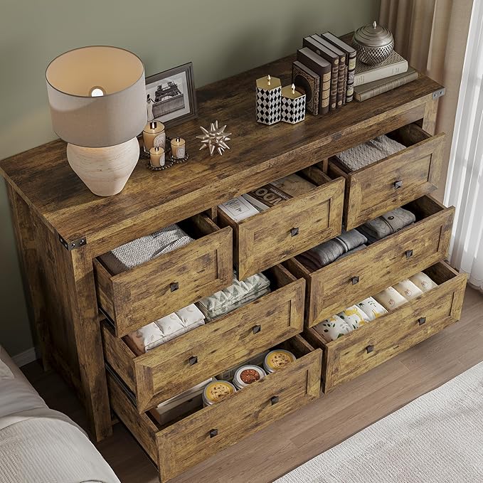 7-Drawer Dresser, Modern Wooden Storage Chest of Drawers, Dresser TV Stand - Image 4