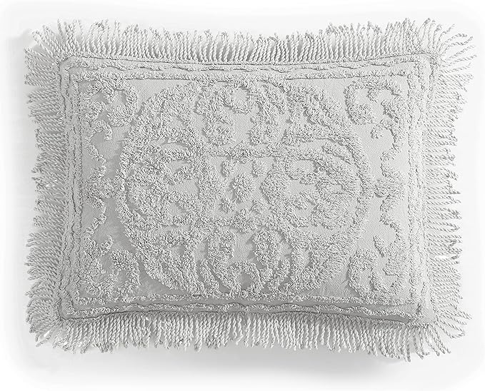 Beatrice Home Fashions Medallion Chenille Bedspread, Standard Sham by BeatriceHomeFashions