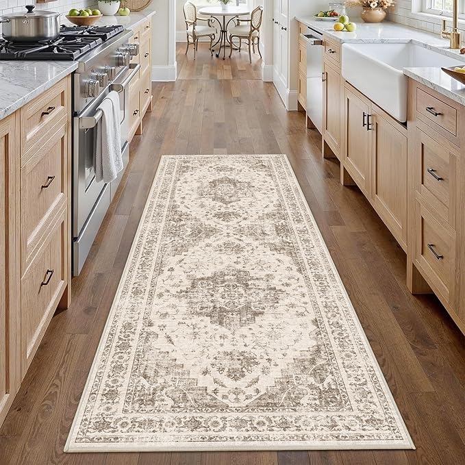 2x6 Hallway Washable Runner Rug Vintage Non-Slip Soft Kitchen Mat Boho - Image 3