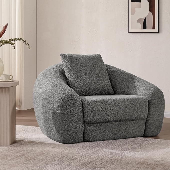 SICOTAS 49.9" Curved Convertible Sofa Couch Bed by SICOTAS