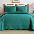 MarCielo 3-Piece Christmas Quilt 100% Cotton Oversized Bedspread Lightweight by MarCielo