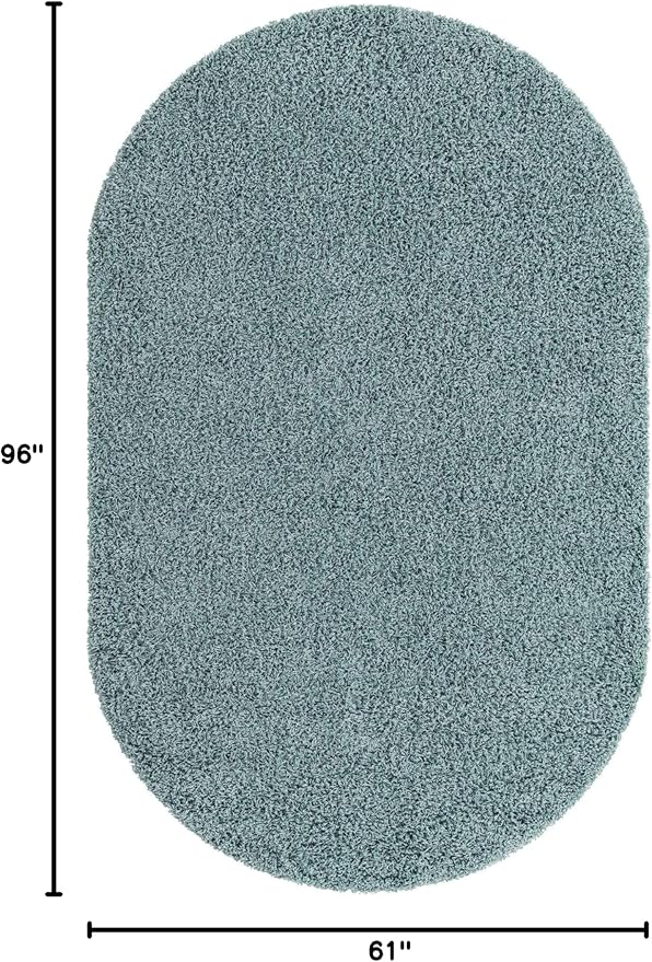 Unique Loom Solid Shag Collection Area Rug - Image 2