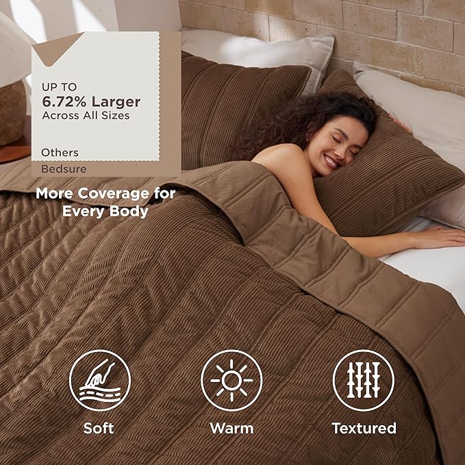 Bedsure Luxury Velvet Quilt Queen Size - Image 2