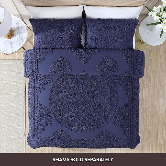 Beatrice Home Fashions Medallion Chenille Bedspread - Image 2