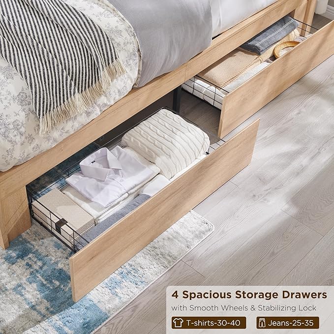 ACCOHOHO Queen Size Bed Frame Modern - Image 5