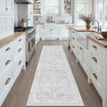 Grey 2x8 Runner Rug Washable Vintage Long Carpet by PureCozy