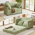 51" Loveseat Sleeper Sofa Bed, Chenille Convertible Floor Sofa Bed by kakuboohi