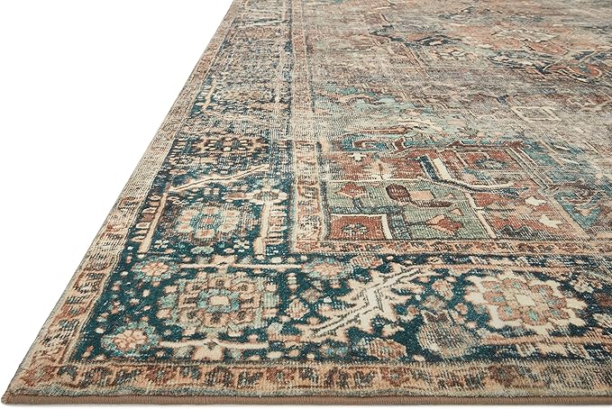 Loloi Margot Collection MAT-02 Terracotta/Lagoon 2'-6" x 9'-6" Runner Rug feat. - Image 3