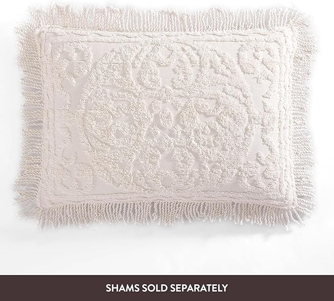 Beatrice Home Fashions Medallion Chenille Bedspread - Image 6