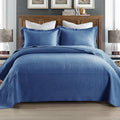 MarCielo 3-Piece 100% Cotton Oversized Bedspread Lightweight Quilt Coverlet by MarCielo
