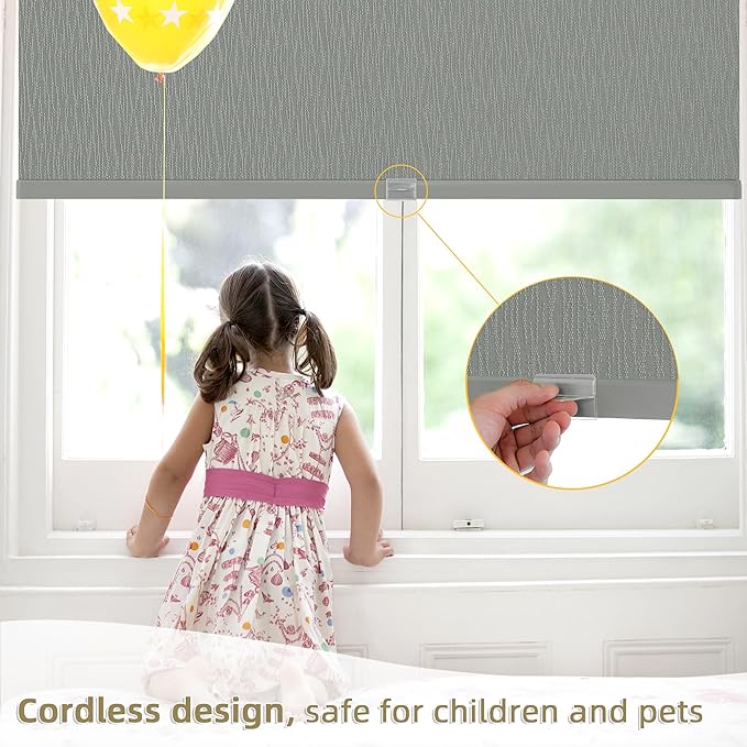 ChrisDowa Cordless Blackout Roller Shades - Image 3