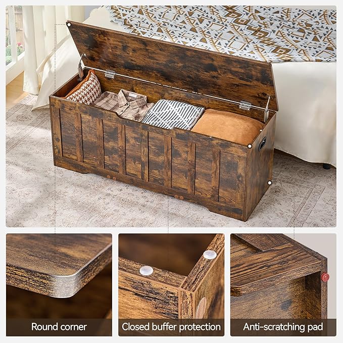 VANKILEY 47.2"Storage chest extra large, storage trunk - Image 6
