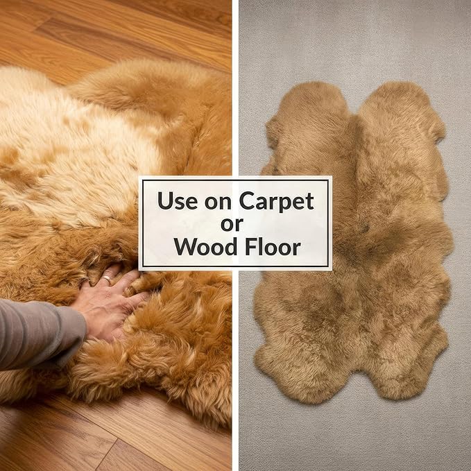 Large Sheepskin Rug for Living Room - Image 7